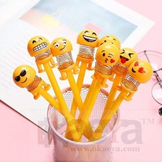 OkaeYa Shaking Head Smiley Emoji 6 Piece Beautiful Gel Pen Set for Kids (Return Gift Set for Birthday)